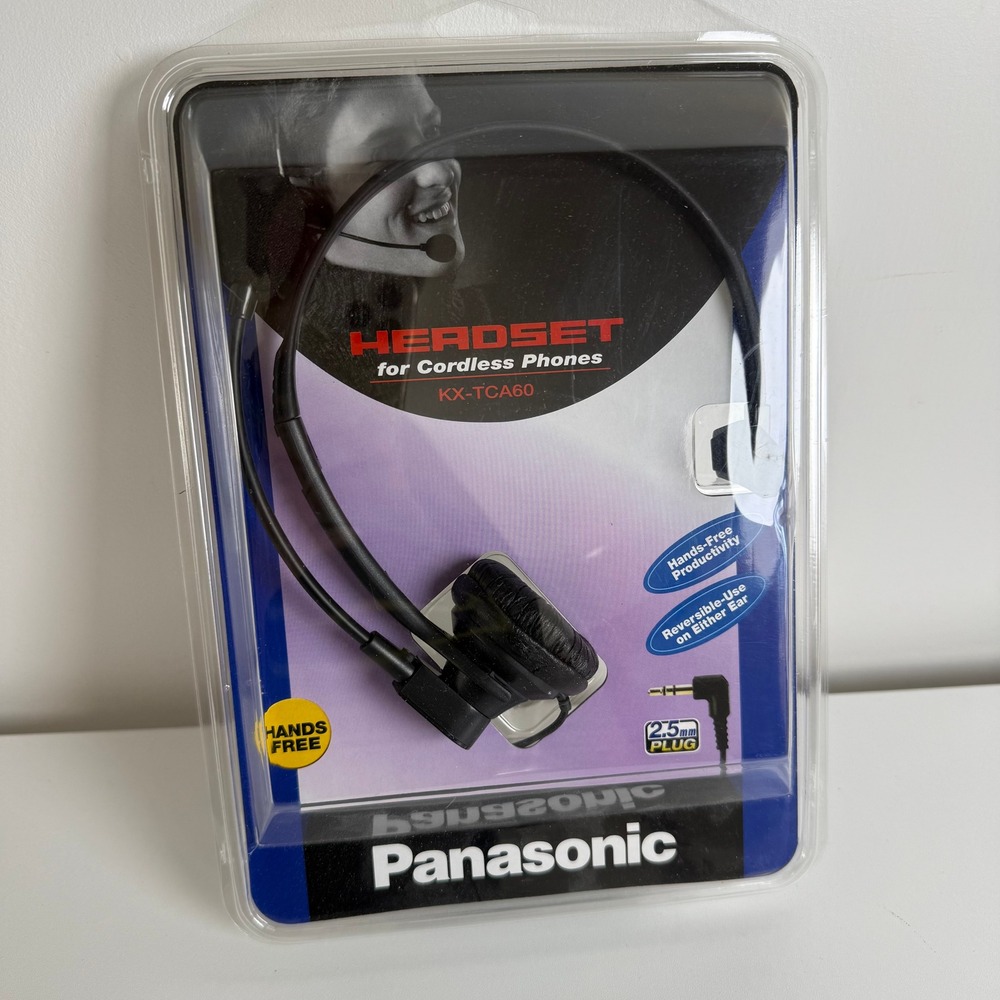 Panasonic‎ Headset KX-TCA60 Black Cordless Phone 2.5mm Jack New